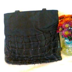 Desmo Italian Leather Bag With Leather Net Outside Pouch